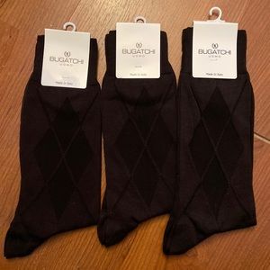 SOLD NWT 3-Pack of Bugatchi Dress Socks - Black